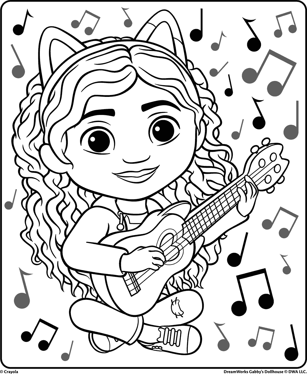 gabby's dollhouse free printable coloring page