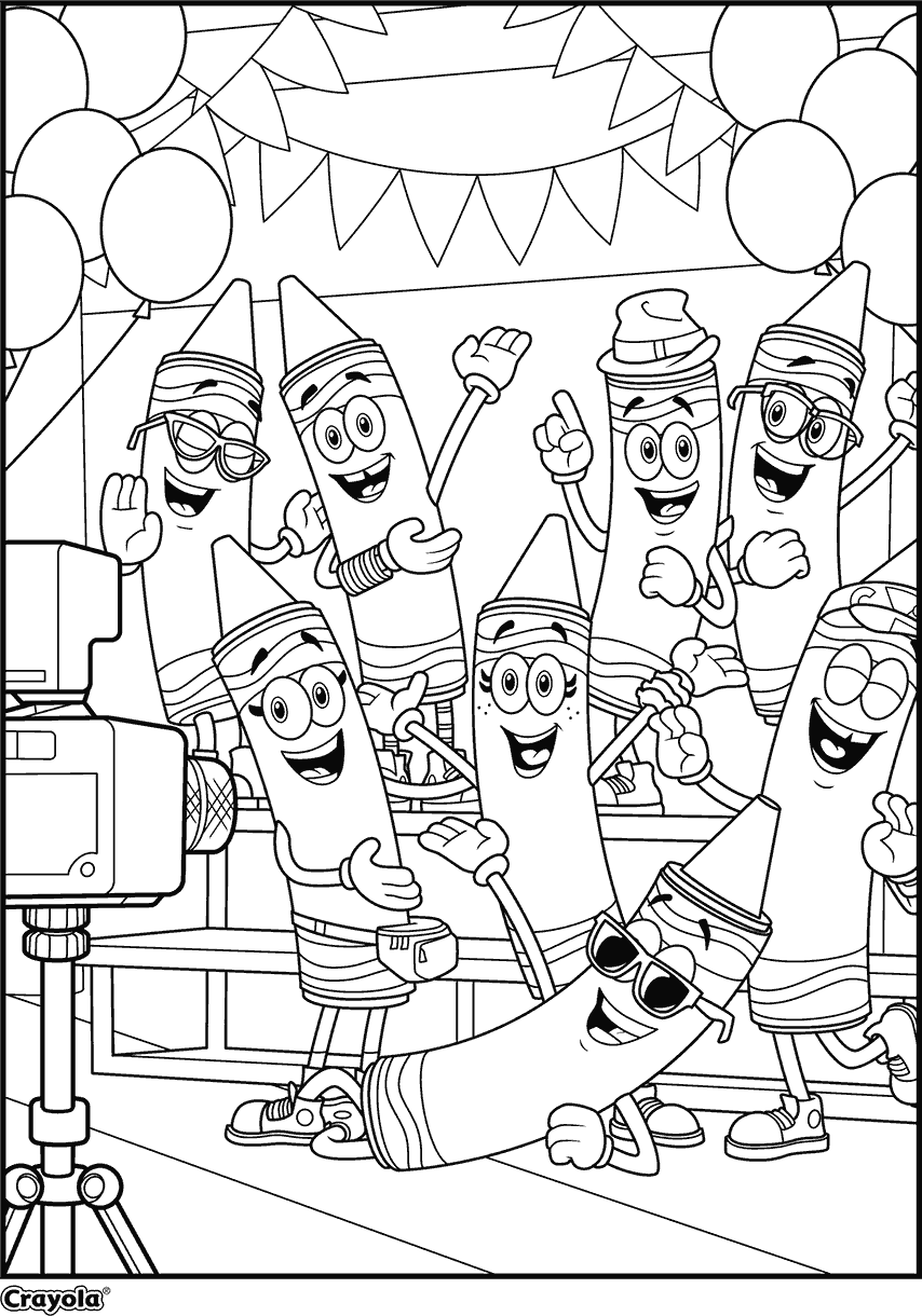 crayola crayon limited edition crayon characters coloring page