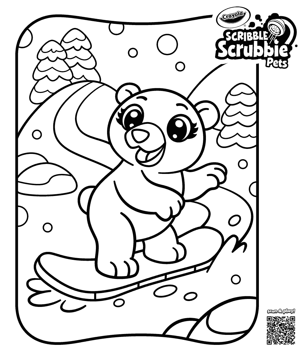 free printable winter kids coloring pages & sheets