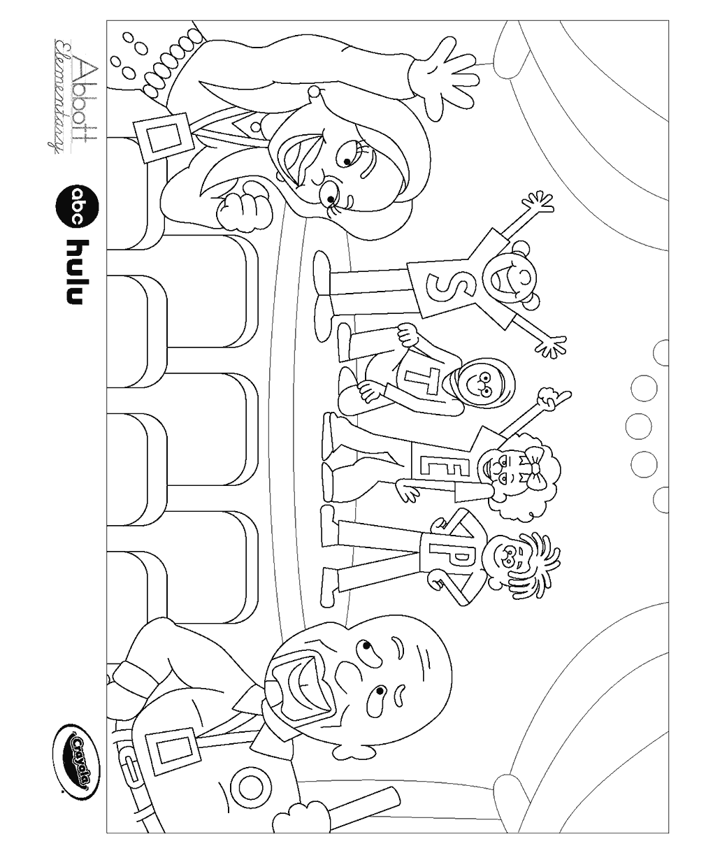 Abbott Elementary: Tryouts free coloring page