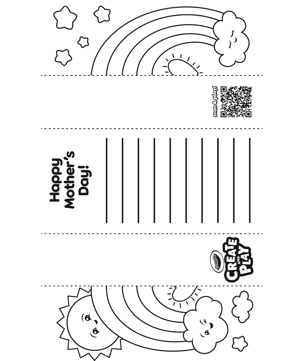 Create And Play Rainbow Mothers Day Foldable Card
