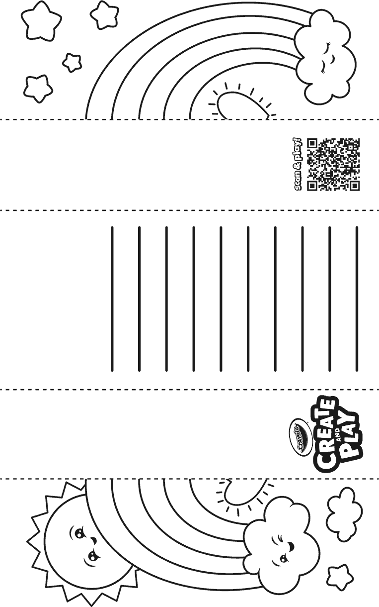 Create And Play Rainbow Foldable Gift Card