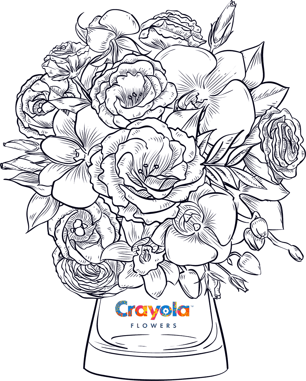 Crayola Flowers National Coloring Day Vase