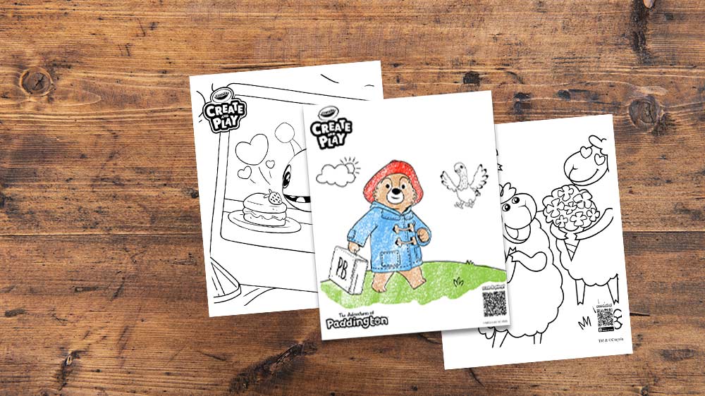 create and play coloring pages featuring paddington bear