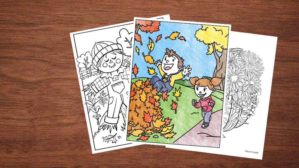 Fall coloring pages