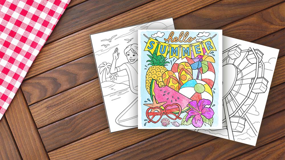 Summer coloring pages