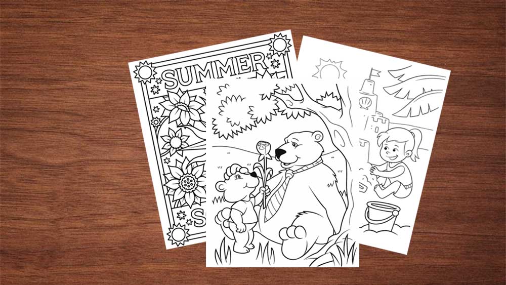 Summer coloring pages