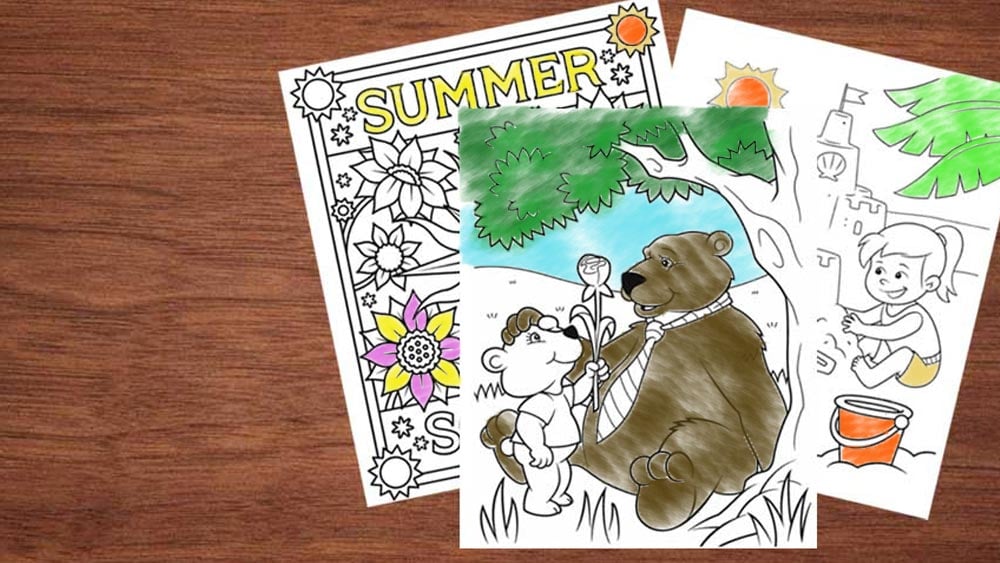 Summer coloring pages