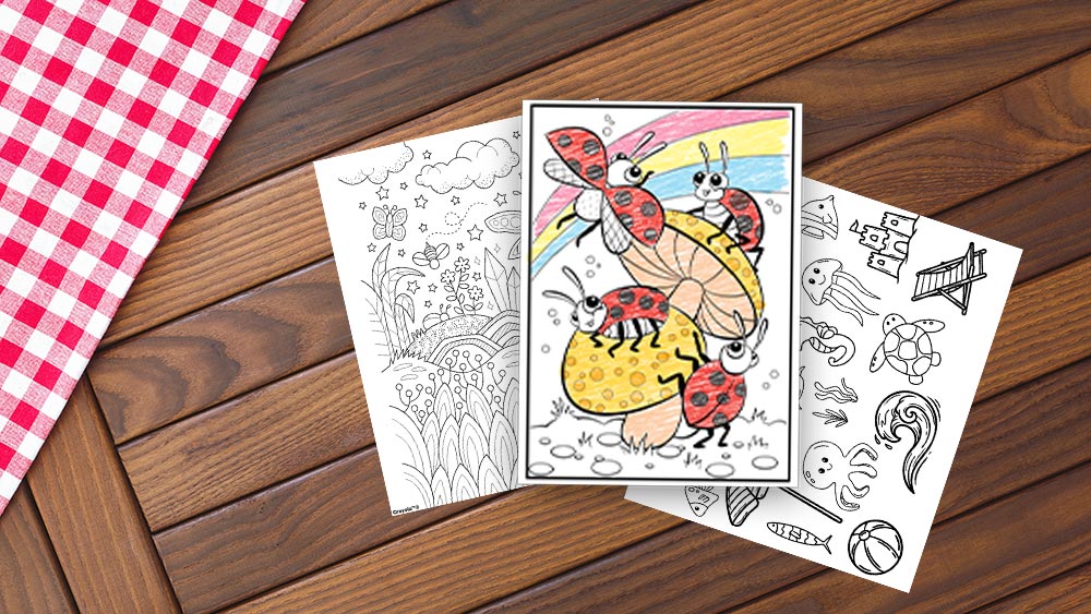 Dibujos de verano para colorear