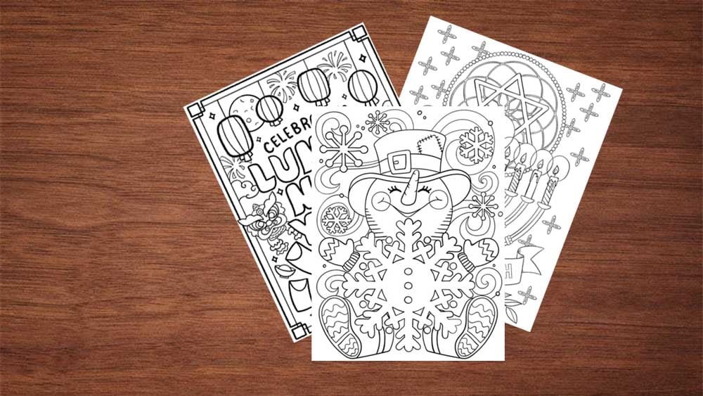 Winter coloring pages