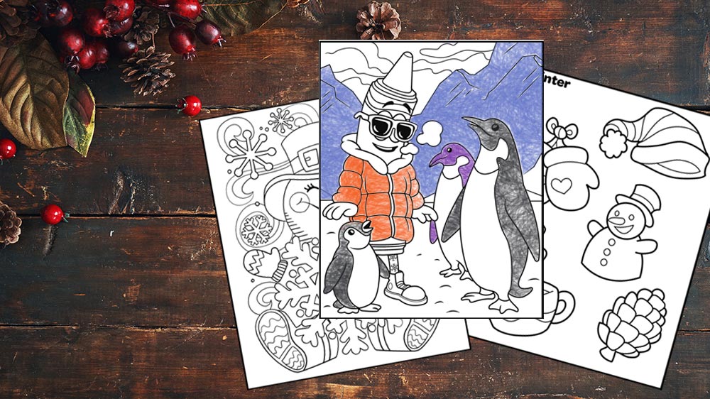 Winter coloring pages