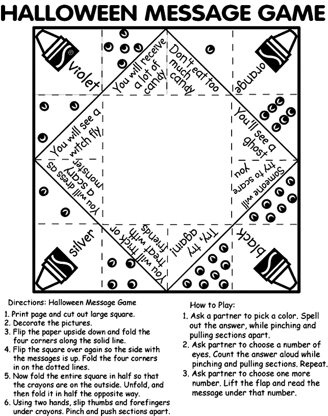 Halloween Message Game