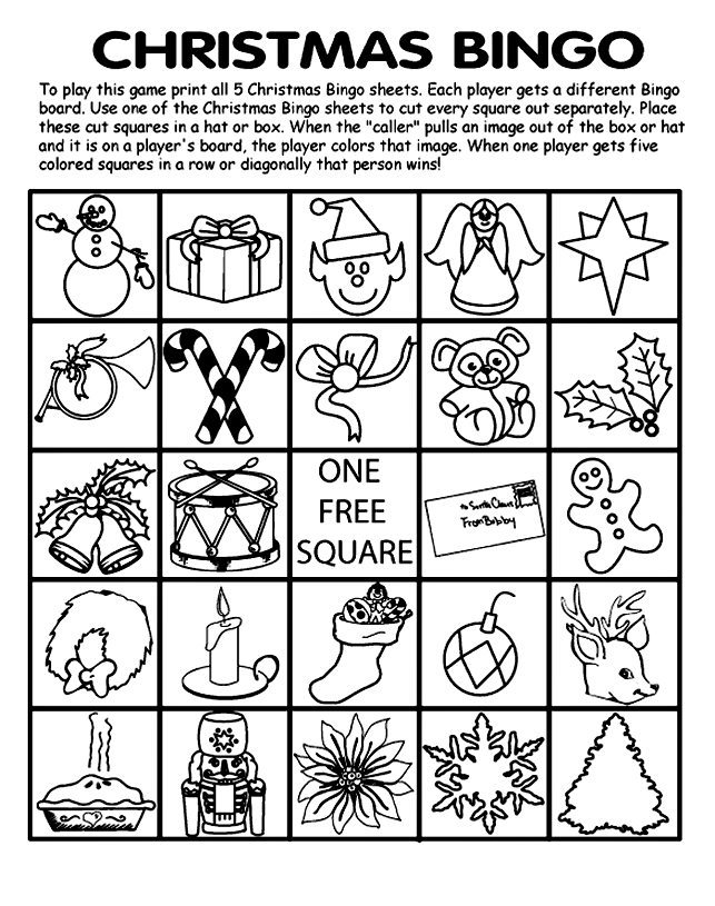 Christmas Bingo Board No.2