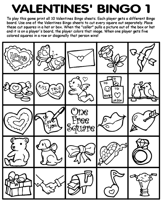 Valentines' Bingo 1