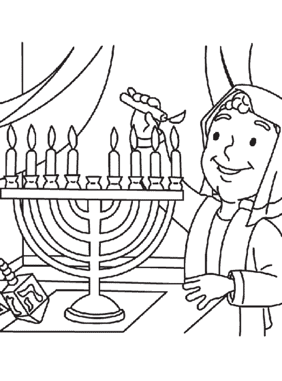 Lighting the Menorah