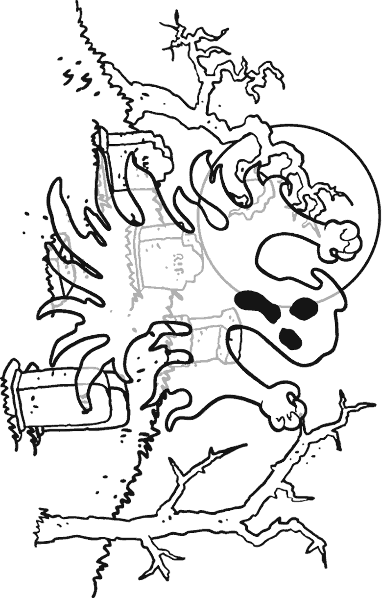 Colouruing Book Spooky Ghost Coloring Page | Free Printable Coloring Sheets