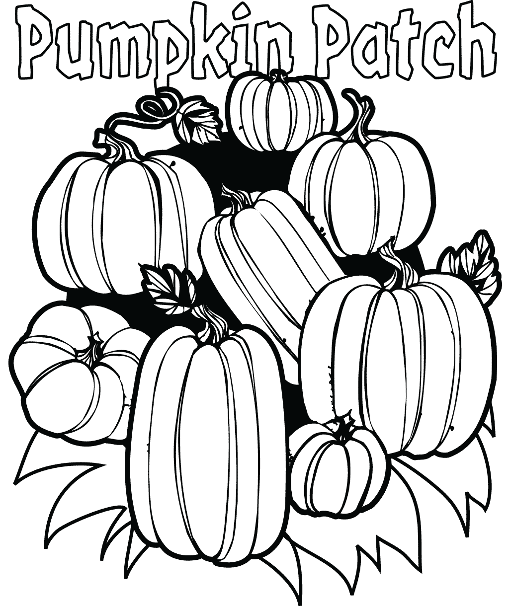 pumpkin patch coloring sheet