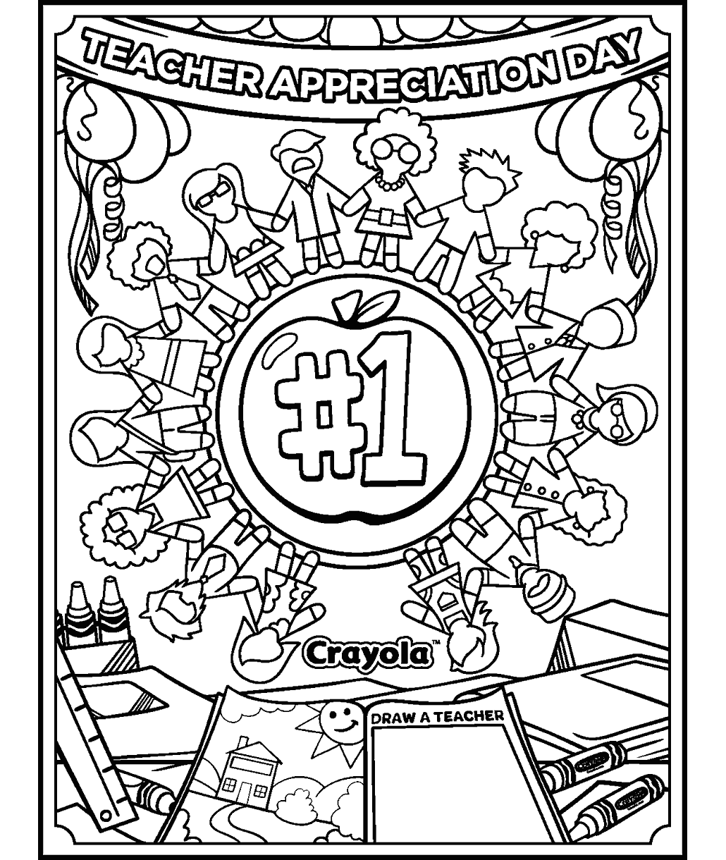 teacher appreciation day coloring sheet