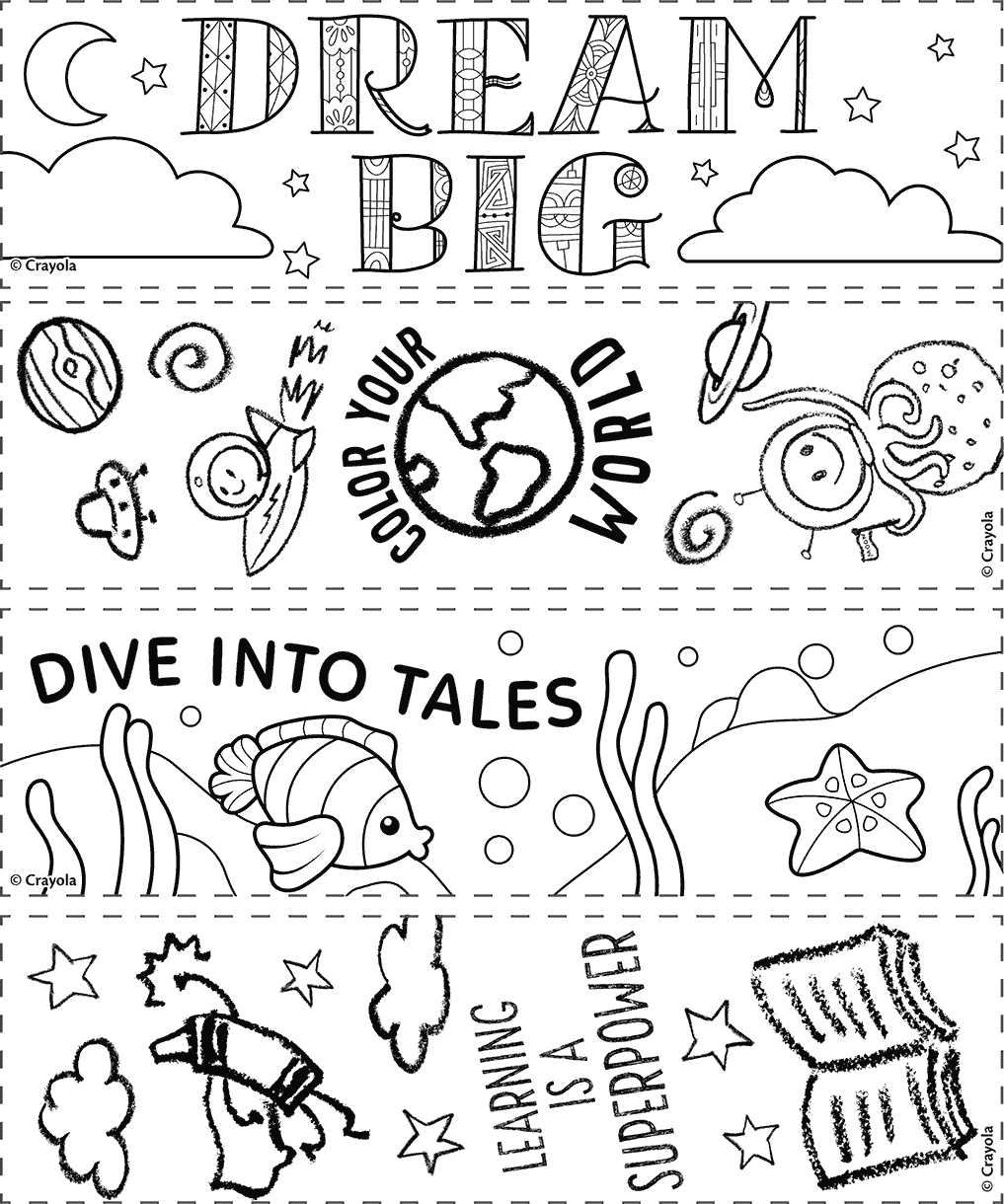 Dream Big Printable Bookmarks
