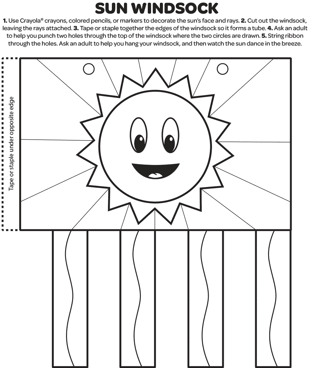 windsock craft featuring the sun