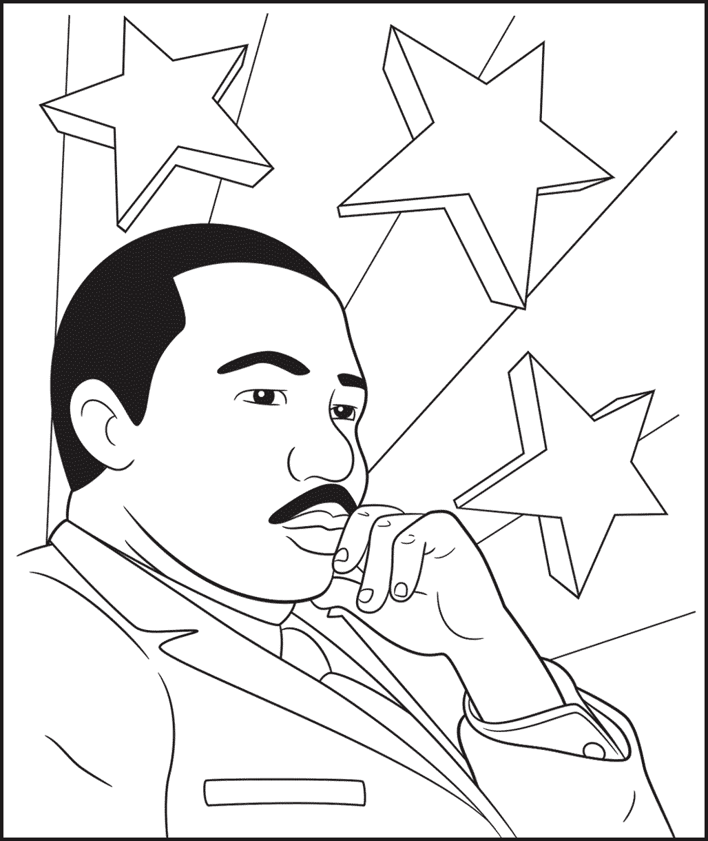martin luther king, jr. free coloring page for kids