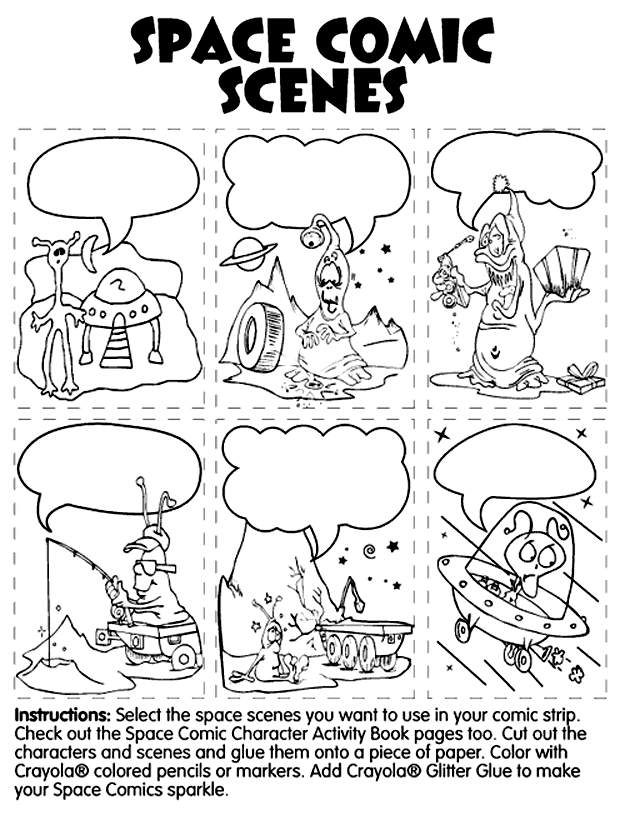 Space Comic Scenes