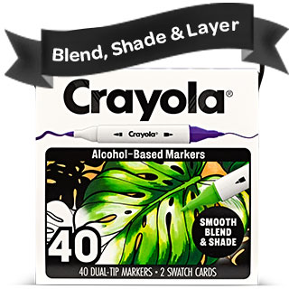 Blend, Shade, and Layer with 40 colors of alcohol markers. 
