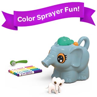 Marker sprayer for coloring fun.