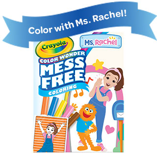 Coloring with Ms. Rachel.