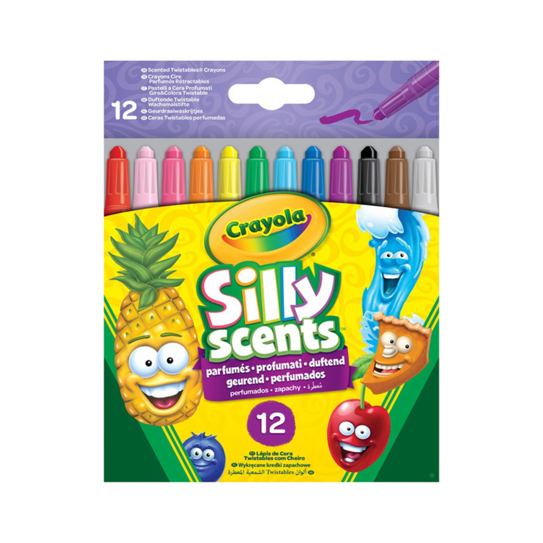 Crayola Silly Scents Mini Twistable Crayons, Pack of 12 front view