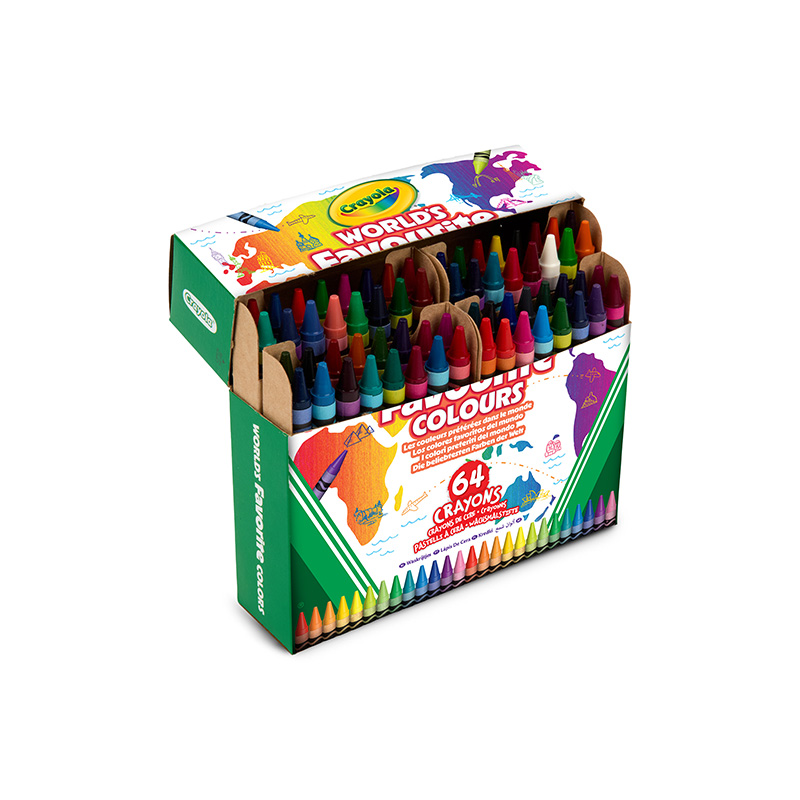 World's Favoutire Colours - 64 pastelli a cera