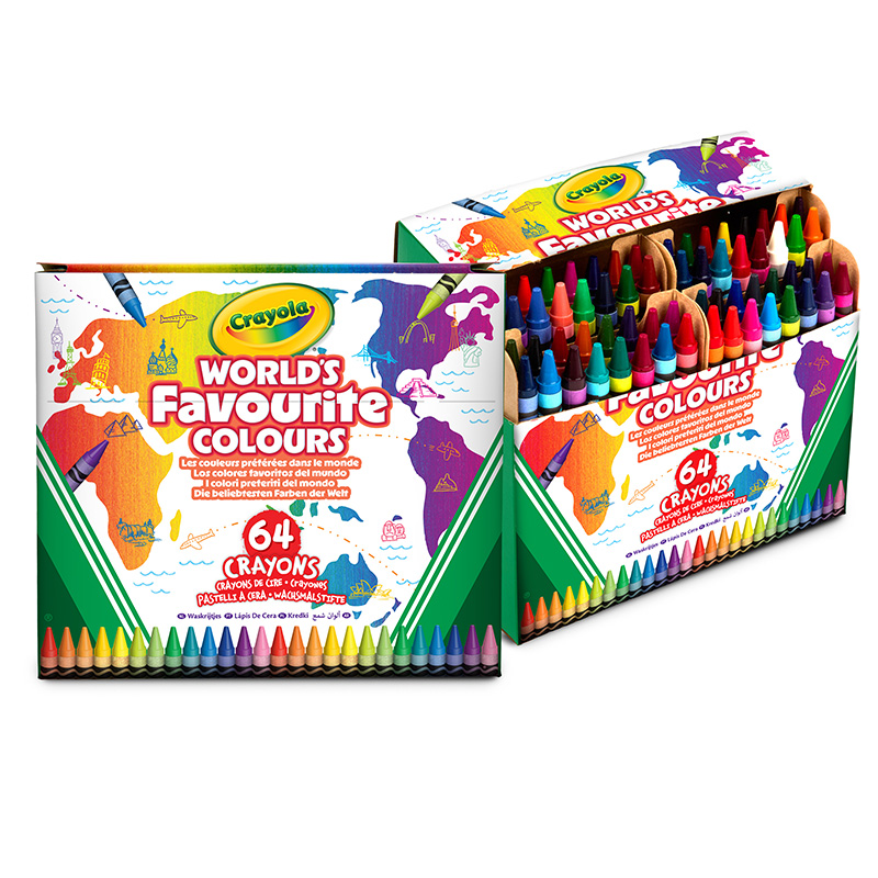 World's Favoutire Colours - 64 pastelli a cera
