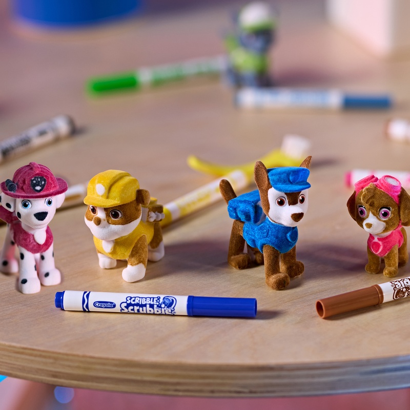 Washimals Pets Paw Patrol - Set 4 cuccioli con adesivi lavabili
