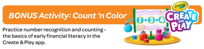 Day 6: Practice number recognition and counting - the basics of early financial literacy!