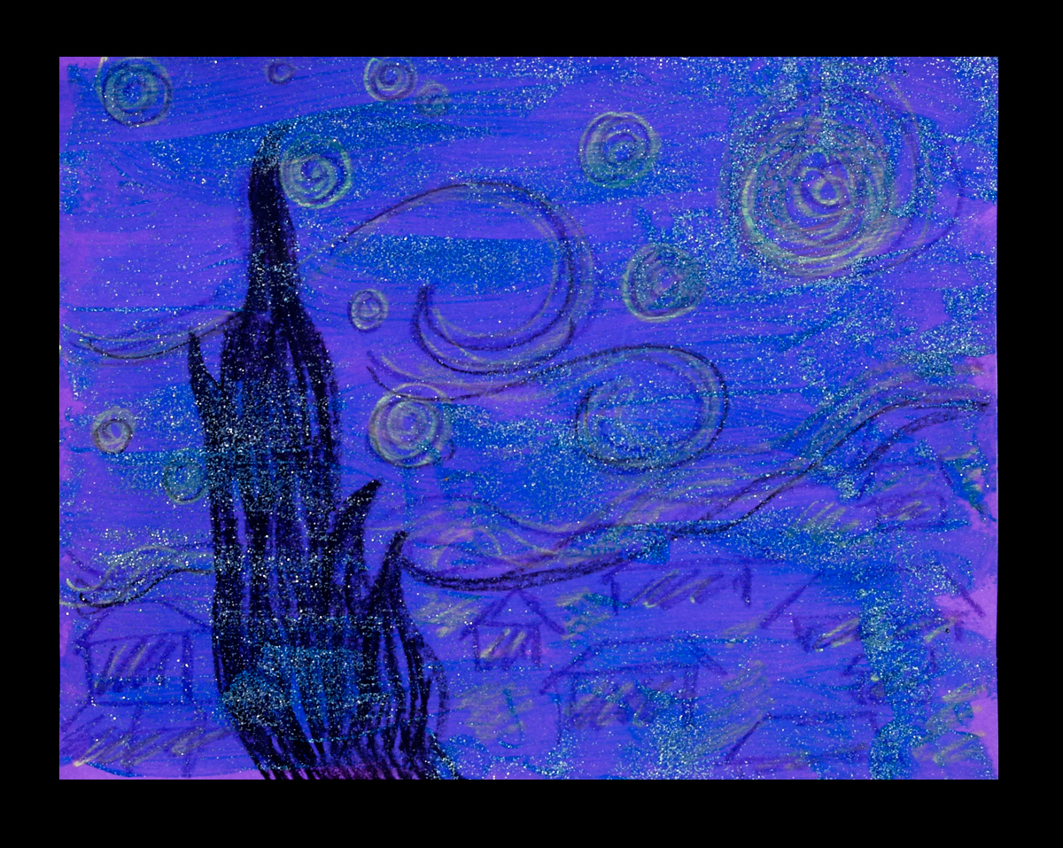 Glittery Starry Night