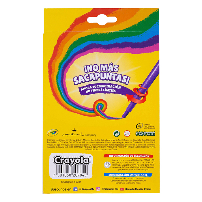 12 Crayones Twistables Back