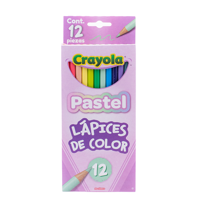 12 Lápices Pastel Front