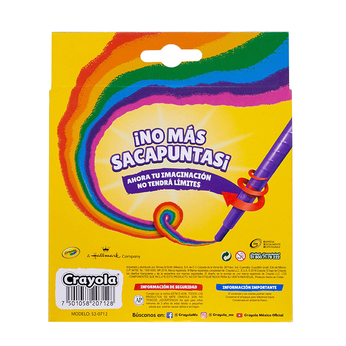 12 Mini Crayones Twistables Back
