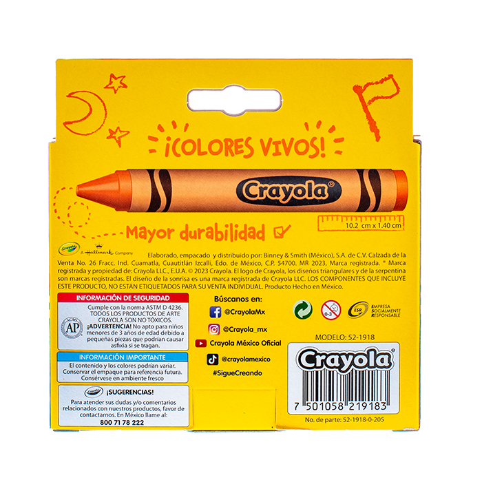 18 Crayones So Big Back