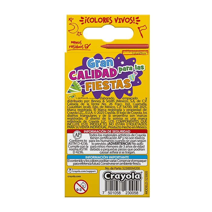 5 Crayones Cortos Back