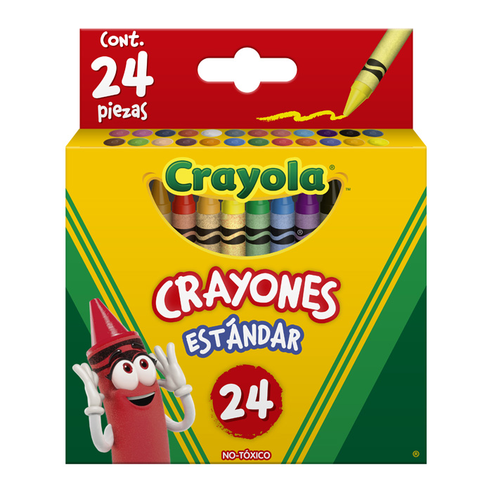 Crayones Estandar 24 pzs vista trasera