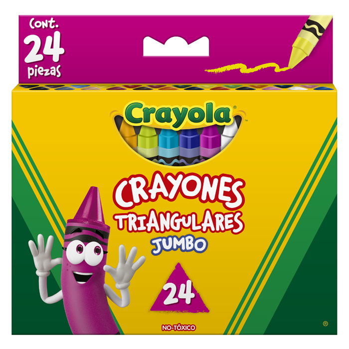 24 Crayones Triangulares Front