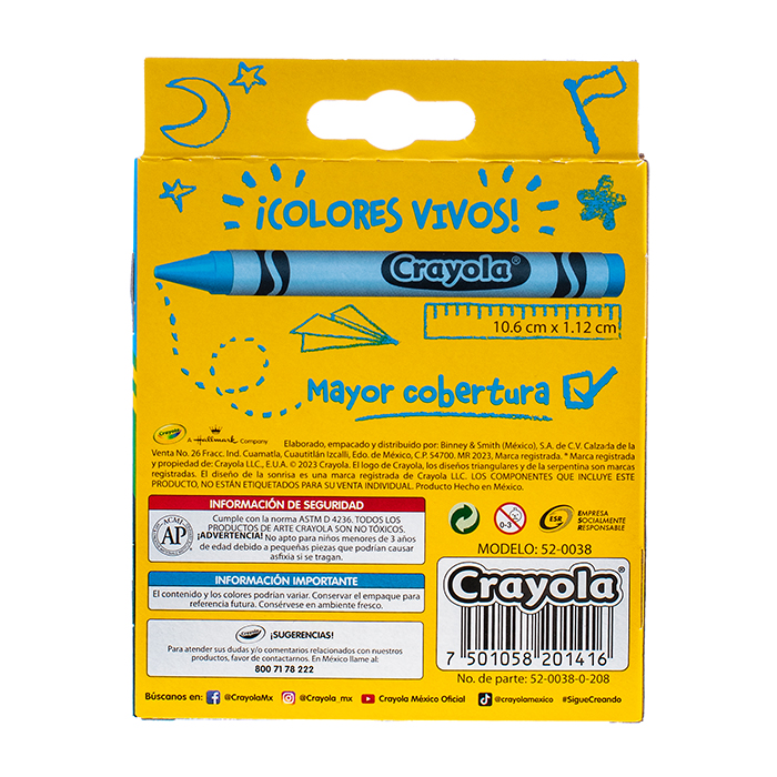 8 Crayones JUMBO Back