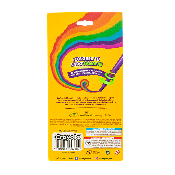 8 Crayones Twistables Extremos Back