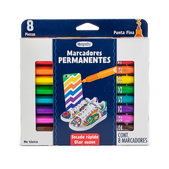 8 Marcadores Permanentes Front