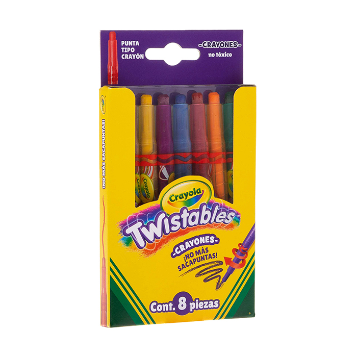 8 Mini Crayones Twistables Left side