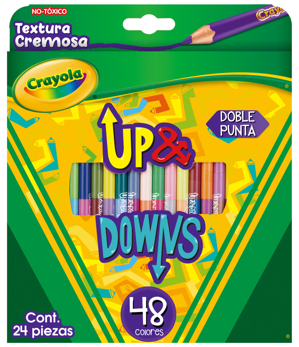 24 Lapices de color - arriba y abajo vista frontal