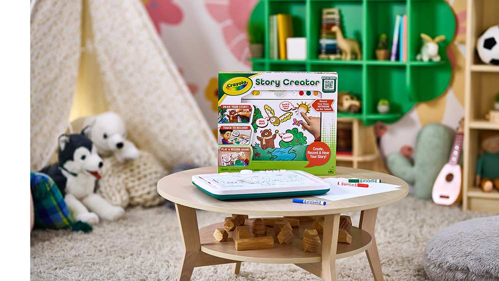 story creator on child's table.