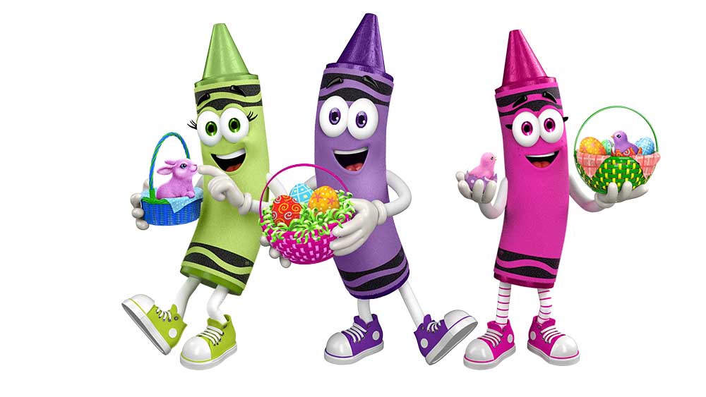 Crayon tips with Easter baskets.
