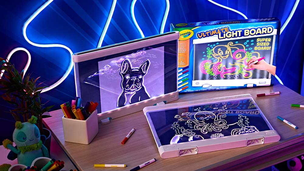 light up toys on desk